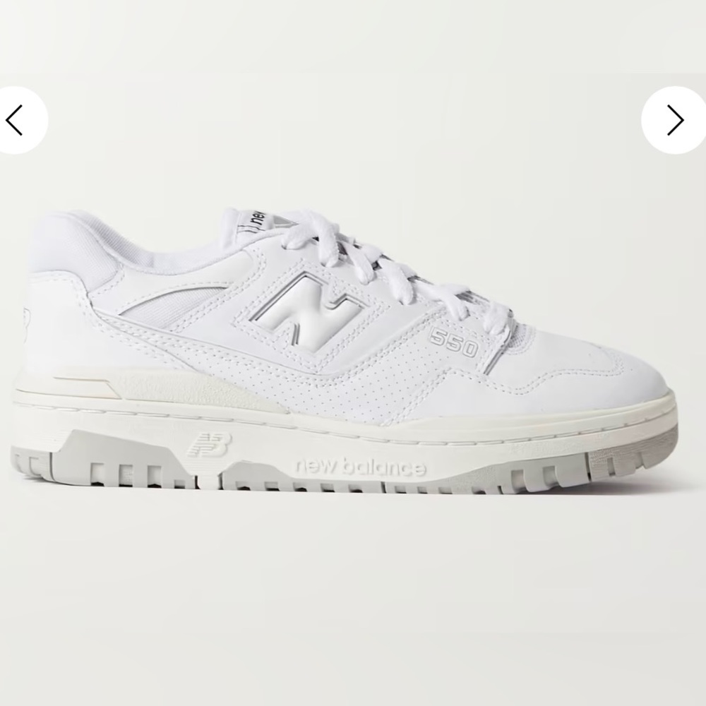 New balance 550 mesh-trimmed leather sneakers